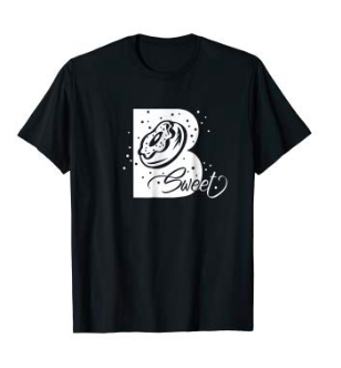 Knowa's Art "B-Line Be Sweet." (donut) Graphic Black and White T-shirt