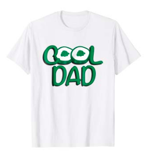 Knowa's Art "Cool Dad" white & green, cool as a cucumber T-shirt 