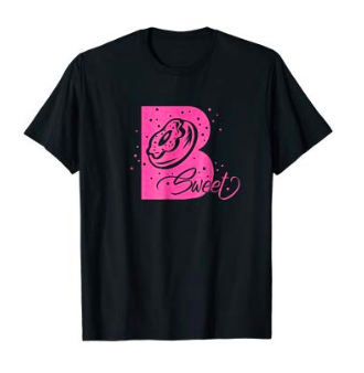 Knowa's Art "B-Line Be Sweet." (donut) Graphic Black and Pink T-shirt
