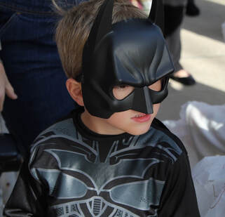 Batman Dilly Day-little boy with Batman Costume