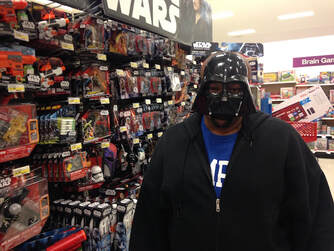 National Just Because Dilly Day - Shon in Darth Vader Mask