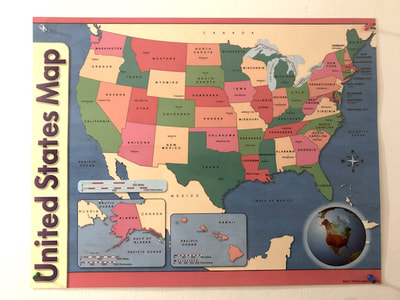 Geography Buffer - USA Wall Map